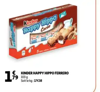 Auchan Kinder Happy Hippo Ferrero 103g aanbieding