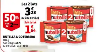 Auchan Nutella & Go Ferrero aanbieding