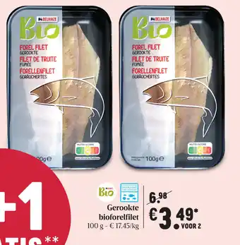 Delhaize Gerookte bioforelfilet 100g aanbieding