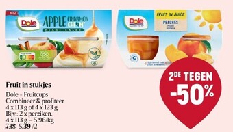 Delhaize Fruit in stukjes aanbieding