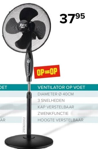 Euroshop VENTILATOR OP VOET DIAMETER Ø 40CM aanbieding