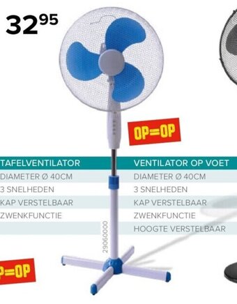 Euroshop VENTILATOR OP VOET DIAMETER Ø 40CM aanbieding