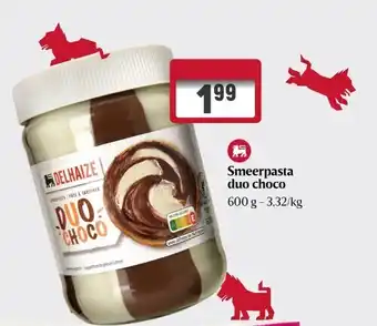 Delhaize Smeerpasta duo choco aanbieding