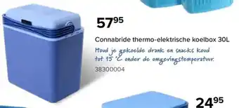 Connabride thermo-elektrische koelbox 30L Houd je gekoelde drank en snacks koud tot 15 °C onder de omgevingstemperatuur.