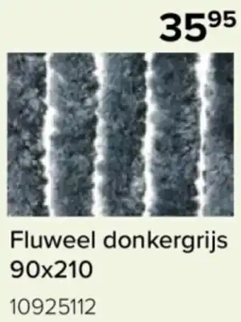 Fluweel taupe 90x210