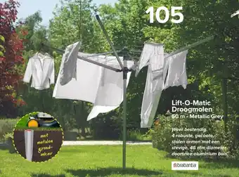 Lift-O-Matic Droogmolen 50 m-Metallic Grey