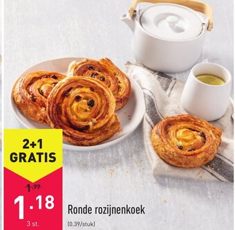 ALDI Ronde rozijnenkoek aanbieding