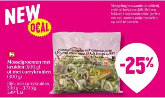 Mosselgroenten met kruiden (600 g) of met currykruiden (300 g)