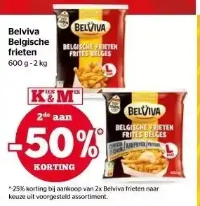 Spar Belviva belgische frieten 600 g - 2 kg aanbieding