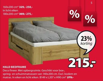 Jysk HALD BEDFRAME B149 x L207 x H90 cm aanbieding