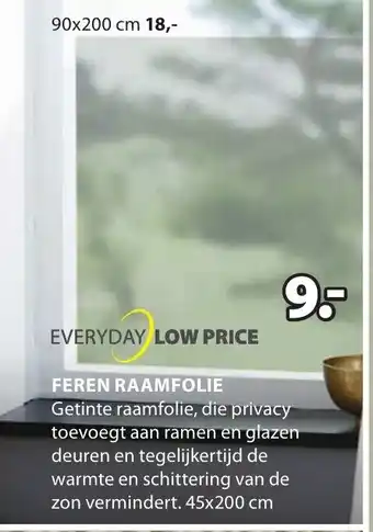 Jysk FEREN RAAMFOLIE 45 x 200 cm aanbieding