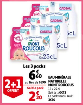 Auchan Eau Minérale Naturelle Mont Roucous aanbieding