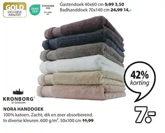 Jysk NORA HANDDOEK 50 x 100 cm aanbieding