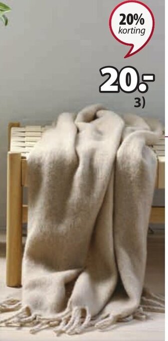 Jysk TUSENFRYD PLAID 130 x 180 cm aanbieding