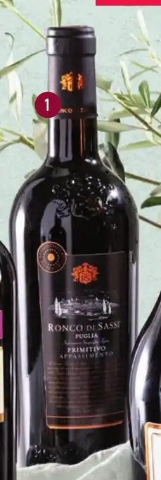 ALDI Ronco di sassi primitivo appassimento puglia IGT 75cl aanbieding