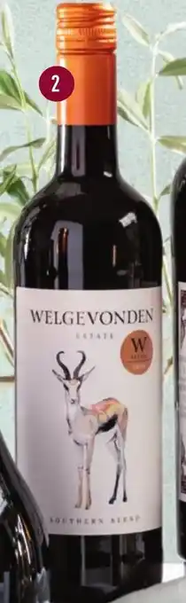 ALDI Zuid-afrikaanse rode wijn 'welgevonden' 75cl aanbieding