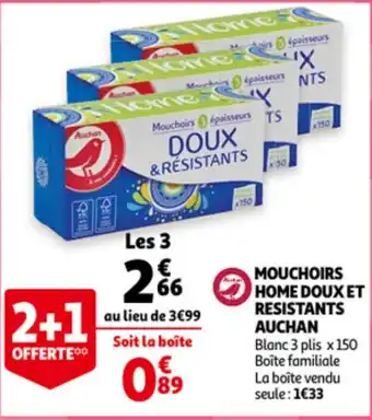 Auchan Mouchoirs Home Doux Et Resistants Auchan aanbieding