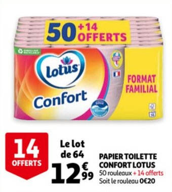 Auchan Papier Toilette Confort Lotus aanbieding
