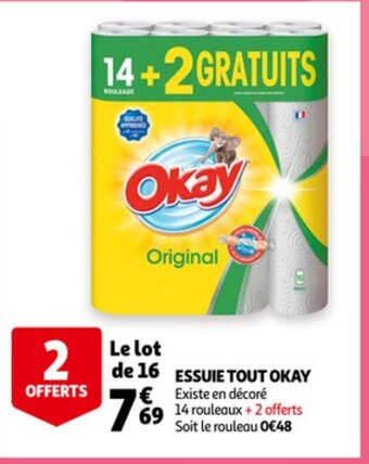Auchan Essuie Tout Okay aanbieding
