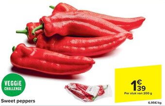 Carrefour Sweet peppers 200 g aanbieding