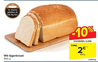 Carrefour Wit tijgerbrood 800 g aanbieding
