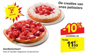 Carrefour Aardbeientaart aanbieding