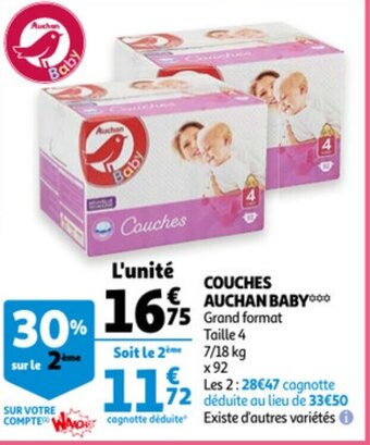 Auchan Couches Auchan Baby aanbieding