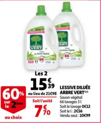 Auchan Lessive Diluée Arbre Vert aanbieding