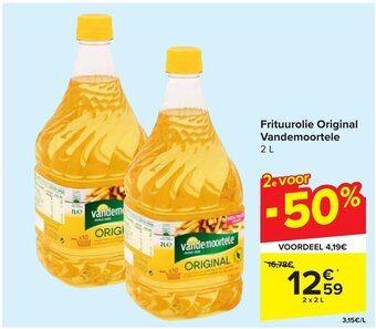 Carrefour Frituurolie Original Vandemoortele 2 L aanbieding