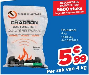Carrefour Houtskool 4 kg aanbieding