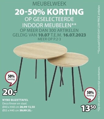 Jysk Nybo bijzettafel ø40 x h40 cm aanbieding