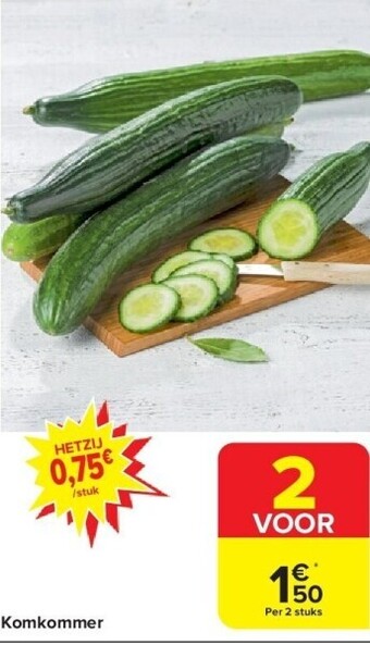 Carrefour Komkommer aanbieding