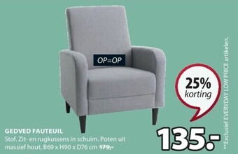 Jysk Gedved fauteuil aanbieding
