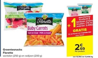 Carrefour Groentesnacks florette aanbieding