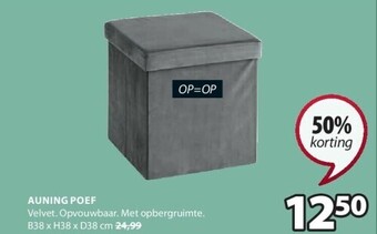 Jysk Auning poef aanbieding