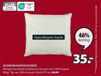 Jysk Jessheim kapok kussen aanbieding