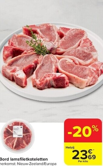 Carrefour Bord lamsfi letkoteletten aanbieding