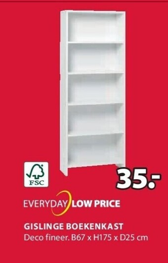Jysk Gislinge boekenkast aanbieding