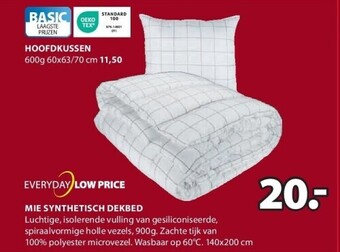 Jysk Mie synthetisch dekbed aanbieding