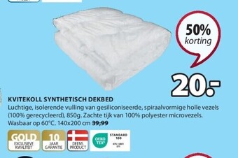 Jysk Kvitekoll synthetisch dekbed aanbieding