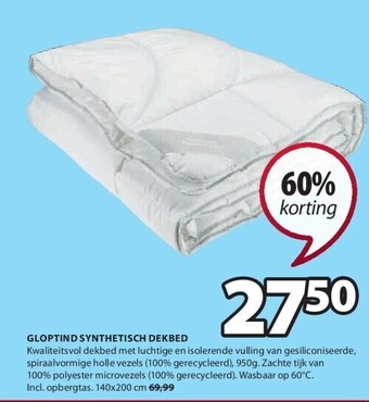 Jysk Gloptind synthetisch dekbed aanbieding