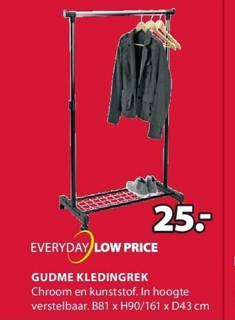 Jysk Gudme kledingrek aanbieding