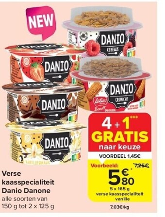 Carrefour Verse kaasspecialiteit danio danone aanbieding