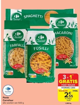 Carrefour Pasta carrefour aanbieding