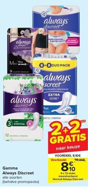 Carrefour Gamma always discreet aanbieding
