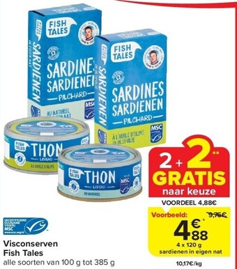 Carrefour Visconserven fish tales aanbieding