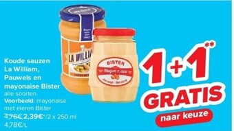 Carrefour Koude sauzen la william aanbieding