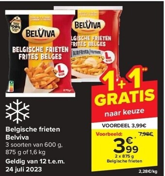 Carrefour Belgische frieten belviva aanbieding