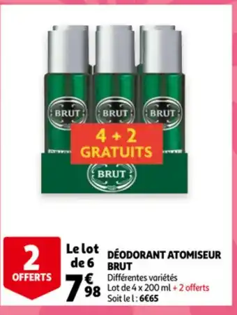 Auchan Déodorant Atomiseur Brut aanbieding