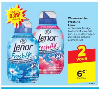 Carrefour Wasverzachter Fresh Air Lenor aanbieding